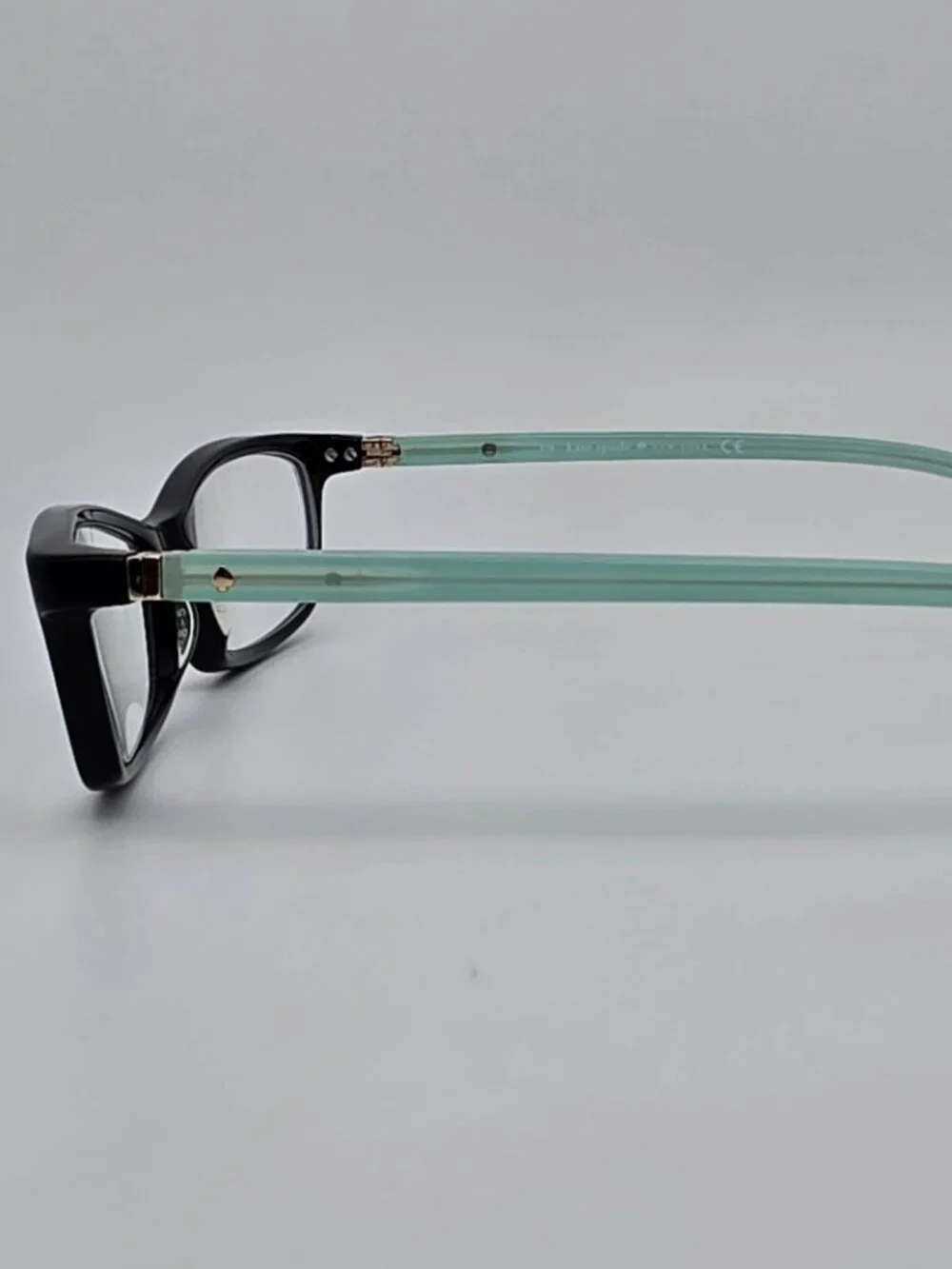 Kate Spade New York Agenta Black Mint Teal Cat Eye Eyeglasses Frame w/ Case 50mm